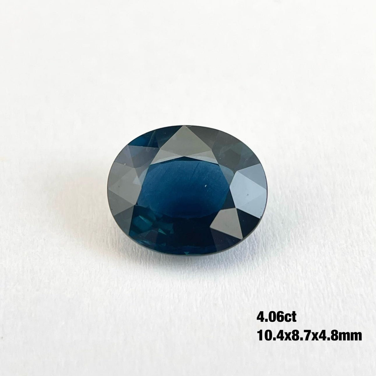 4 Carat Cushion Ink Blue Sapphire Gemstone Certified
