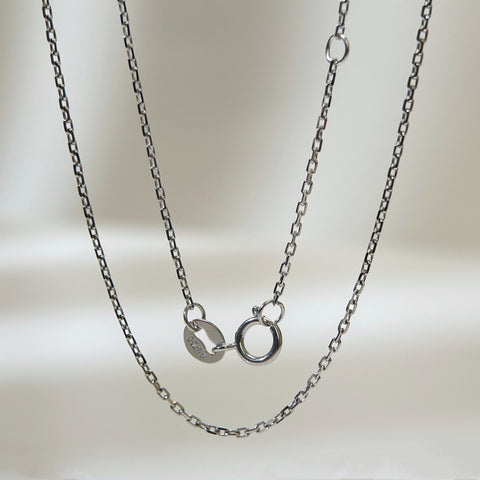 18K white gold chain necklace only (pendant not included)