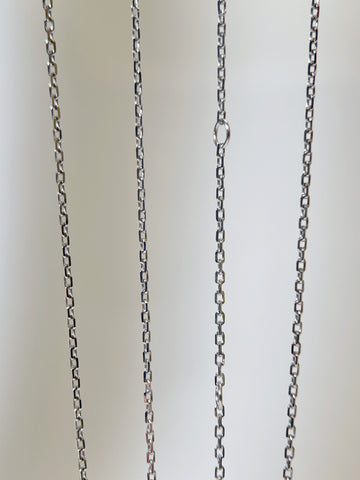 18K white gold chain necklace only (pendant not included)