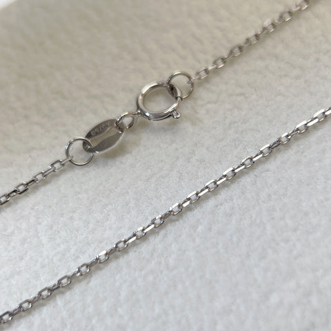 18K white gold chain necklace only (pendant not included)