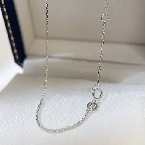 18K white gold chain necklace only (pendant not included)