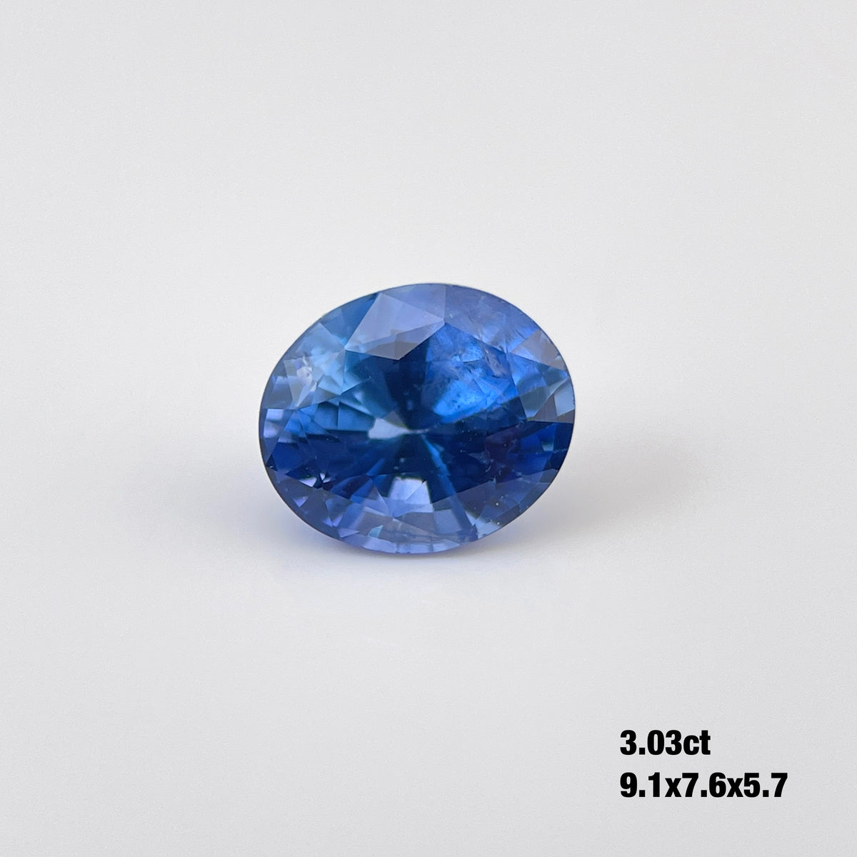 3 Carat Oval Blue Sapphire Gemstone EGL Certified 009