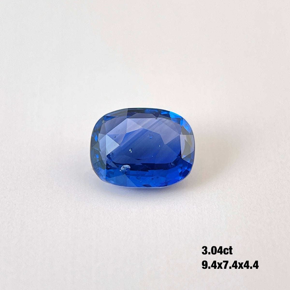 3 Carat Cushion Blue Sapphire Gemstone Certified 006