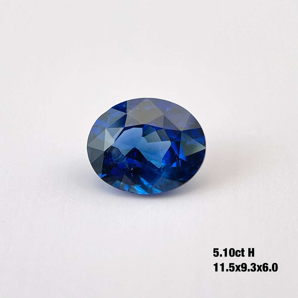 5 Carat Oval  Royal Blue Blue Sapphire Gemstone GRS Certified