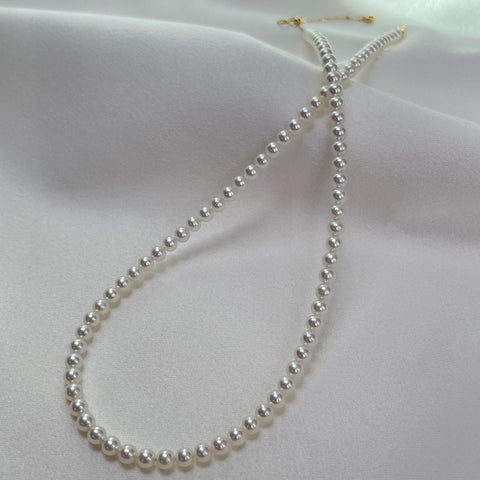 4.5-5 mm AAAA+ White Freshwater Pearl 16 Inch Necklace