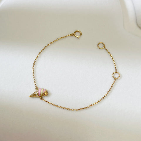 Clearance 18K solid gold Enamel Jewelry Bracelet