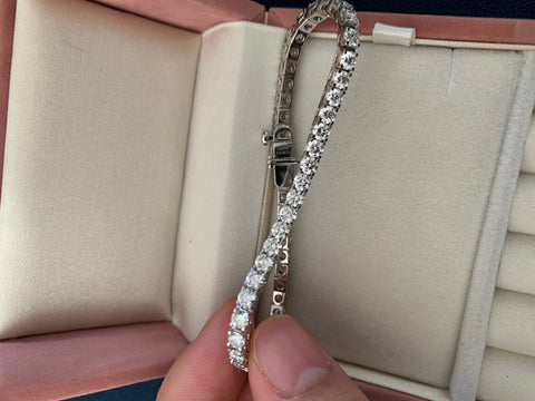 5ct Tennis bracelet Diamond Bracelet 18K solid gold